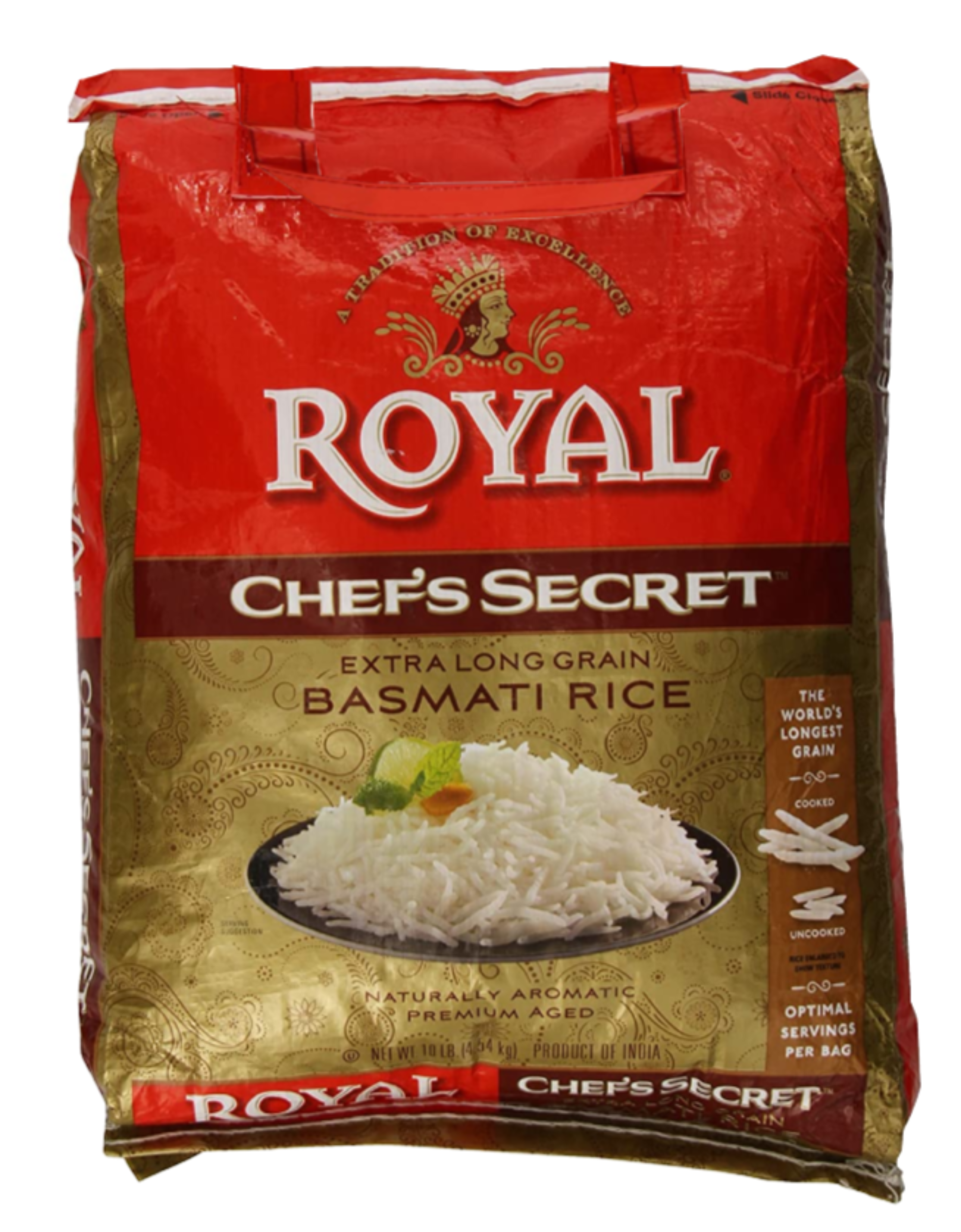 Wholesale Royal Chef Secret Extra Long Basmati Rice 10lb-1 Ct Case Bulk