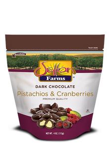 Wholesale Setton Farms Premium Dark Chocolate Pistachios & Cranberries Stand Up Zip Lock 4 Oz Bag- Bulk