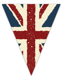 Wholesale Paper Vintage Union Jack Bunting (12 flags)- Bulk