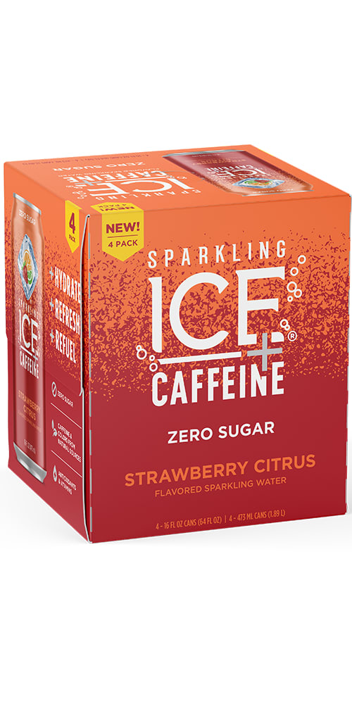 Wholesale Sparkling Ice 6/4Pk 16Oz Caffeine Strawberry Citrus- Bulk