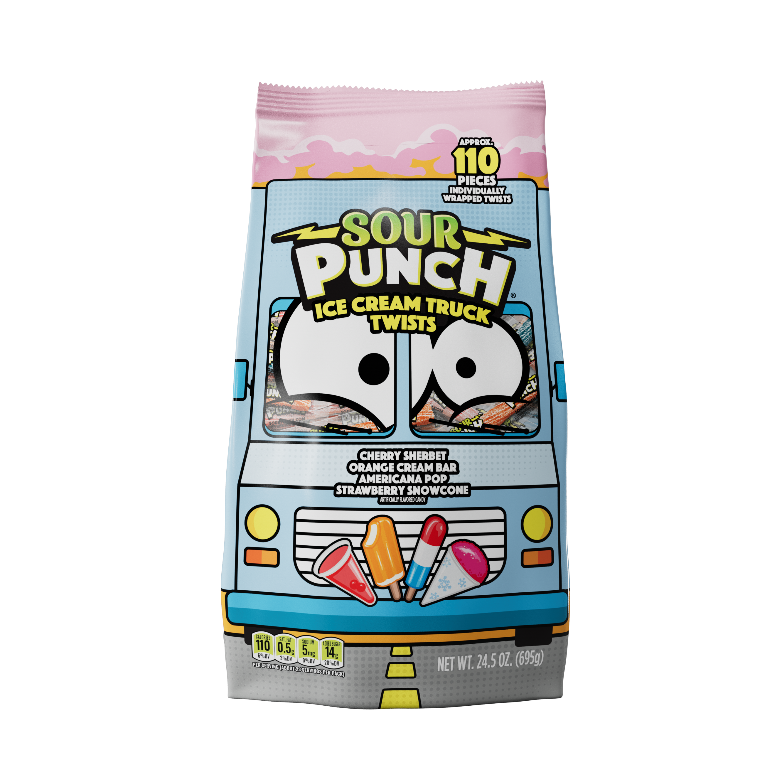 Sour Punch Ice Cream Truck 3" Twists 24.5oz
