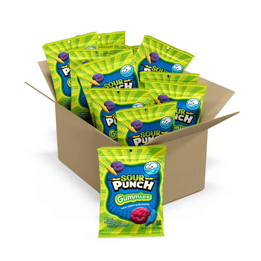 Wholesale Sour Punch Gummies Assorted Flavors 6.75Oz Bags- Bulk