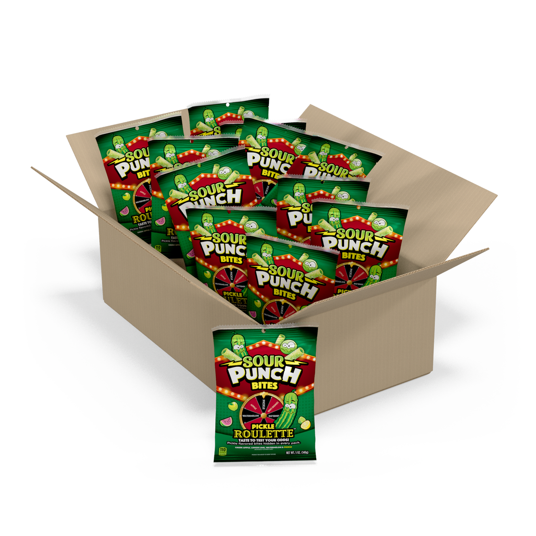 Wholesale Sour Punch Bites Pickle Roulette 5 Oz- Bulk
