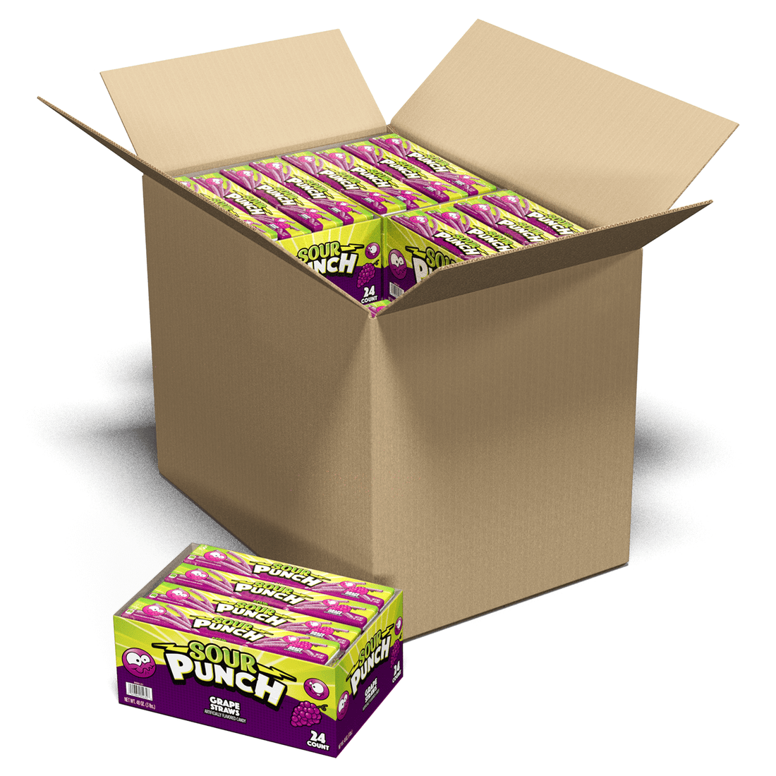 Wholesale Sour Punch Grape Straws 2 Oz- Bulk