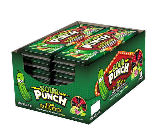 Wholesale Sour Punch Pickle Roulette Straws 4.5 Oz- Bulk