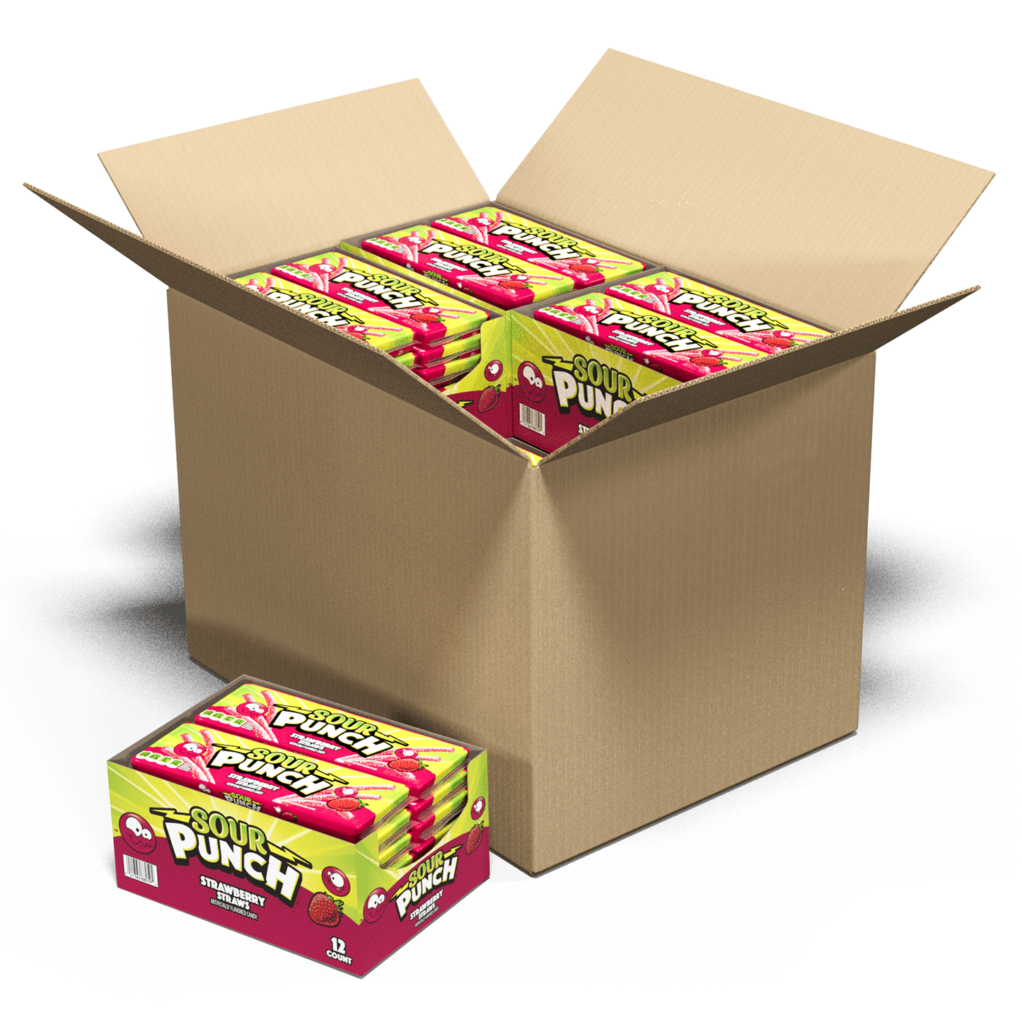 Wholesale Sour Punch Strawberry Sour Straws 4.5oz- Bulk