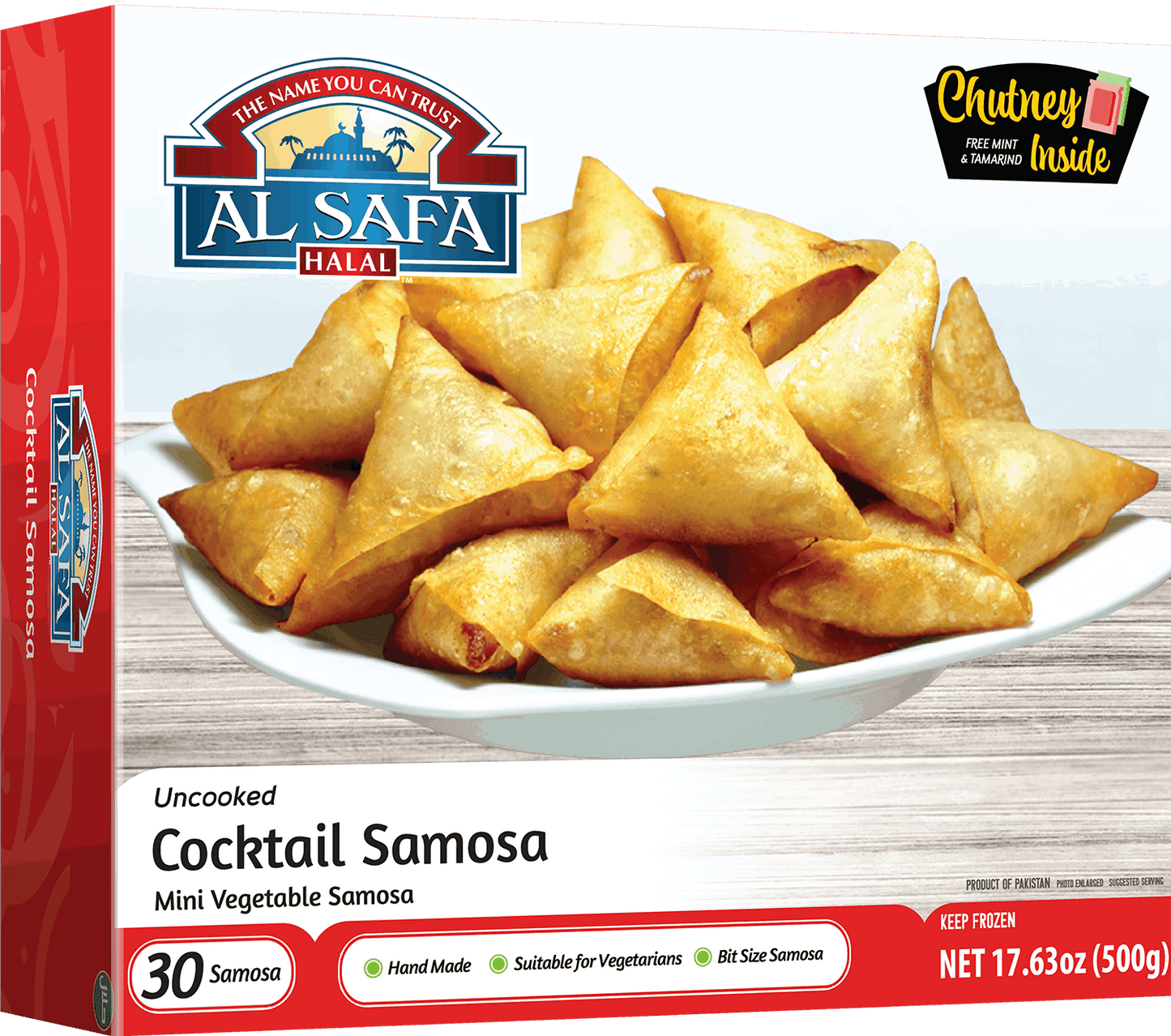 Al Safa Halal Cocktail Samosa 17.6oz (30pcs)