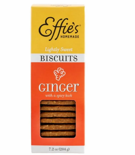 Wholesale Effie's Biscuits Ginger 7.2 oz-12ct Case Bulk