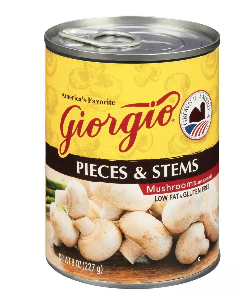 Wholesale Giorgio Pieces and Stems Mushrooms 8oz 13ct-13ct case Bulk