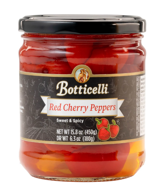 Wholesale Botticelli Sweet & Hot Cherry Peppers 15.8oz 10ct- Bulk