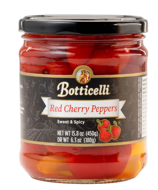 Wholesale Botticelli Sweet & Hot Cherry Peppers 15.8oz 10ct-10ct Case Bulk