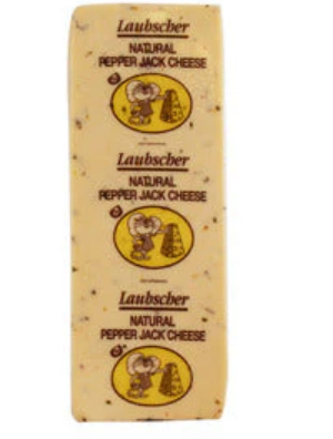 Laubscher Pepper Jack Cheese 10lb Wedge