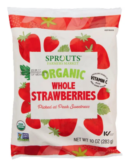 Wholesale Sprouts Organic Strawberries 32oz Bag- Bulk