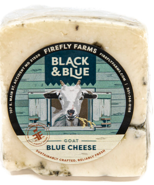 Wholesale Firefly Black & Blue Aged Goats Milk Blue 5 lb Wheel-1ct Case Bulk