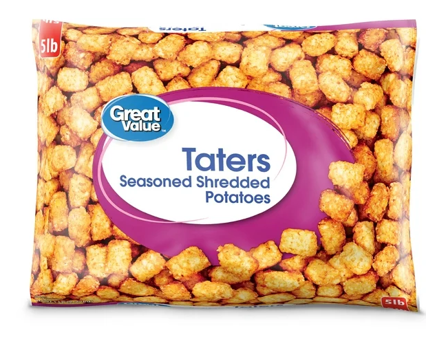 Wholesale Great Value Taters Seasoned Shredded Potatoes 80oz Bag- Bulk