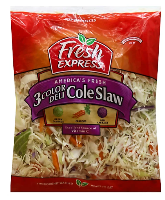 Wholesale Fresh Express Salad Greens Cole Slaw 3 Color Deli 14oz Bag- Bulk