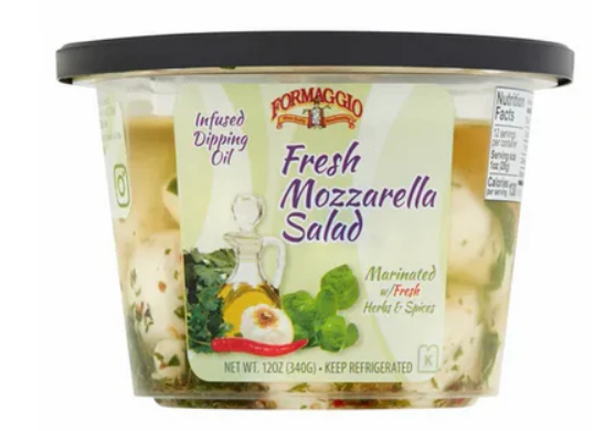 Wholesale Formaggio Fresh Marinated Mozzarella 12oz Cup-6ct Case Bulk