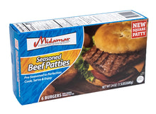 Wholesale Midamar Beef Burger Patties 6 patties 24oz- Bulk