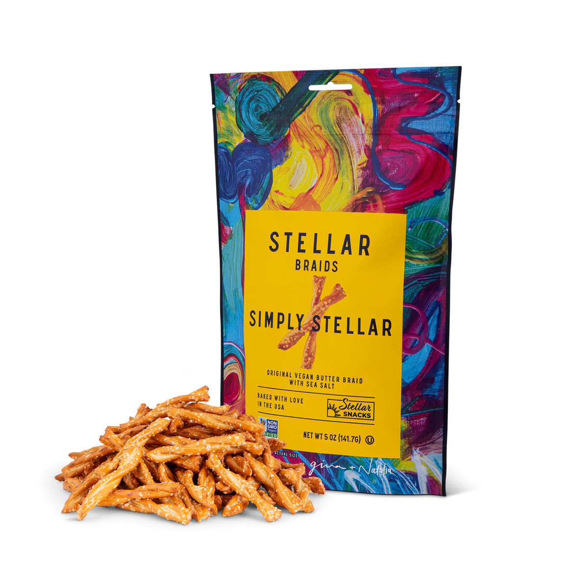 Wholesale Stellar Pretzel Braids Simply Stellar Original Flavor 5 OZ Bag- Bulk