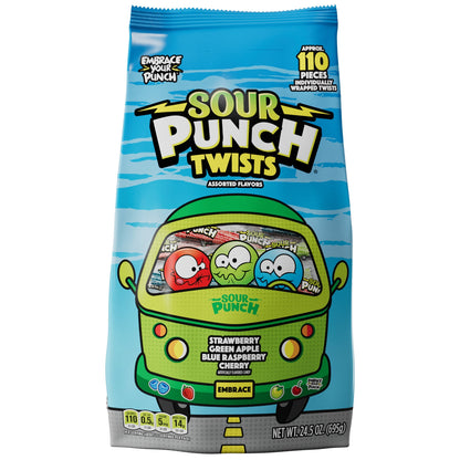 Wholesale Sour Punch SOUR PUNCH® Individually Wrapped Twists Assorted Flavors 24.5oz Bags- Bulk