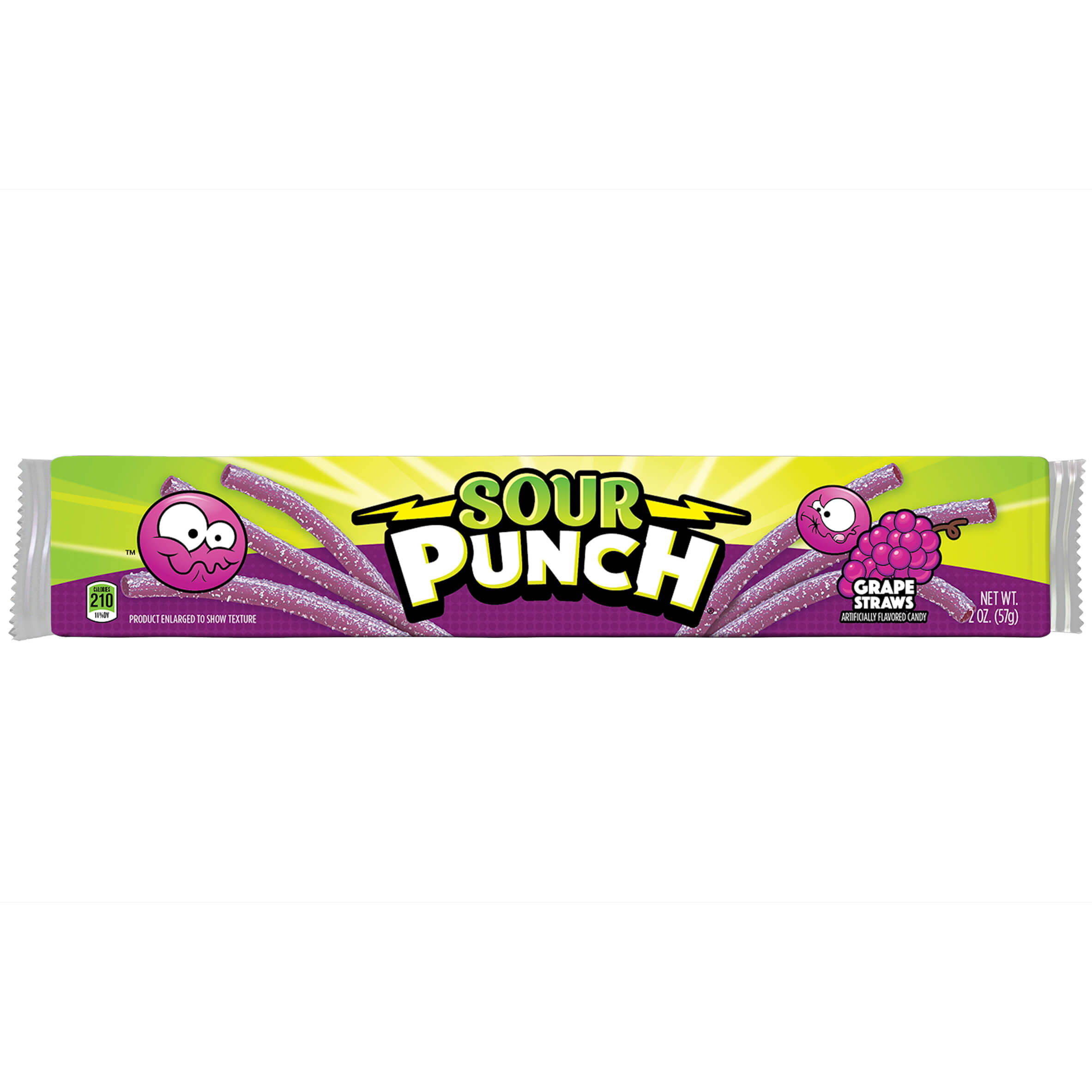 Sour Punch Grape Straws 24 Pack 2oz Bags