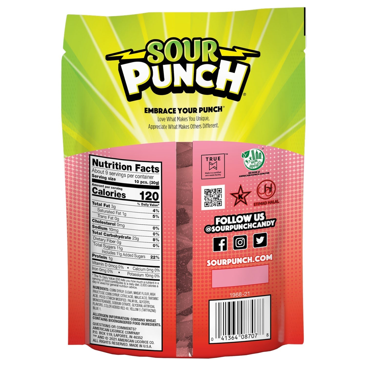 Wholesale Sour Punch Bites® Rad Red Candy Flavors 9oz- Bulk
