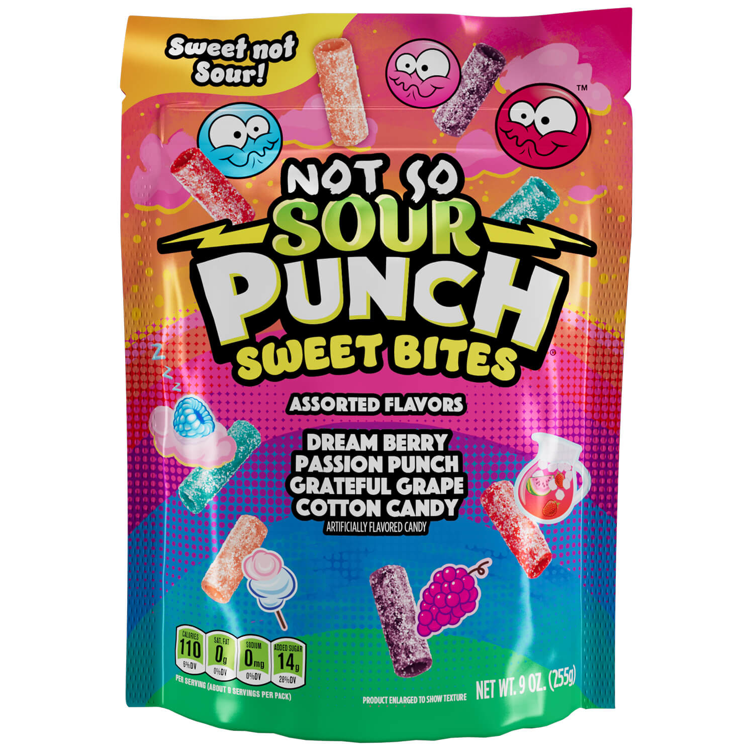Wholesale Sour Punch Sweet Bites Assorted Flavors 9oz Stand Up Bags- Bulk