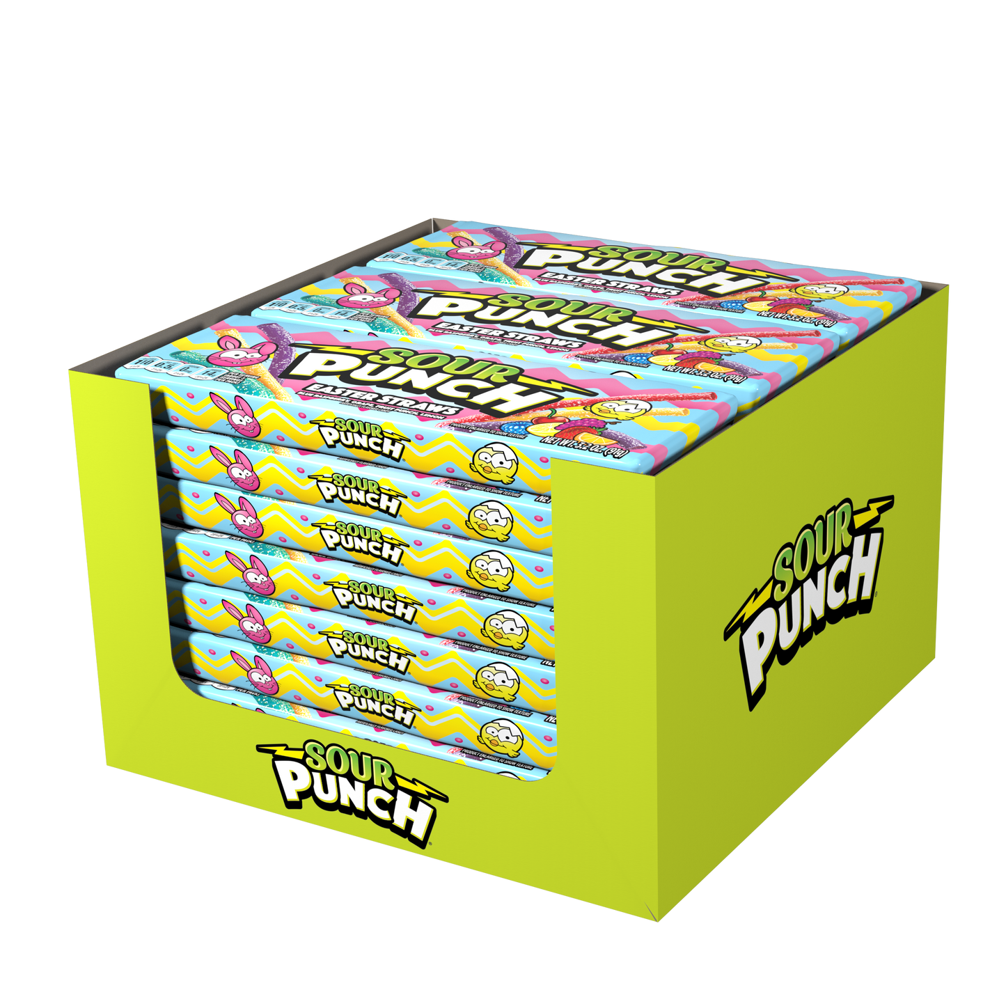 Wholesale Sour Punch Easter Straws 3.2oz Trays- Bulk