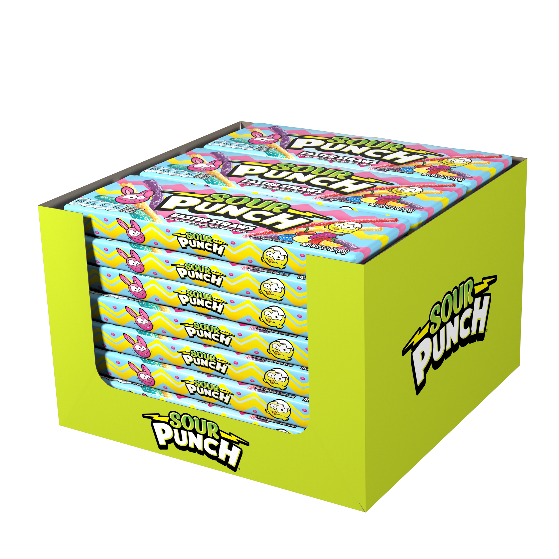 Wholesale Sour Punch Easter Straws 3.2oz Trays- Bulk