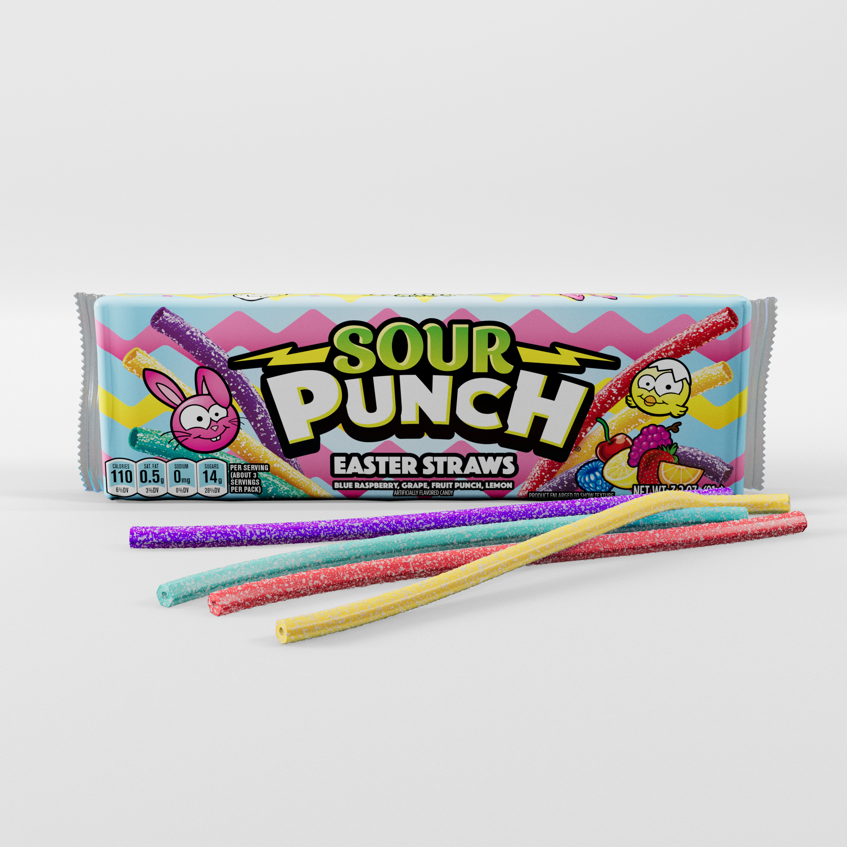 Sour Punch Easter Straws 3.2oz Trays