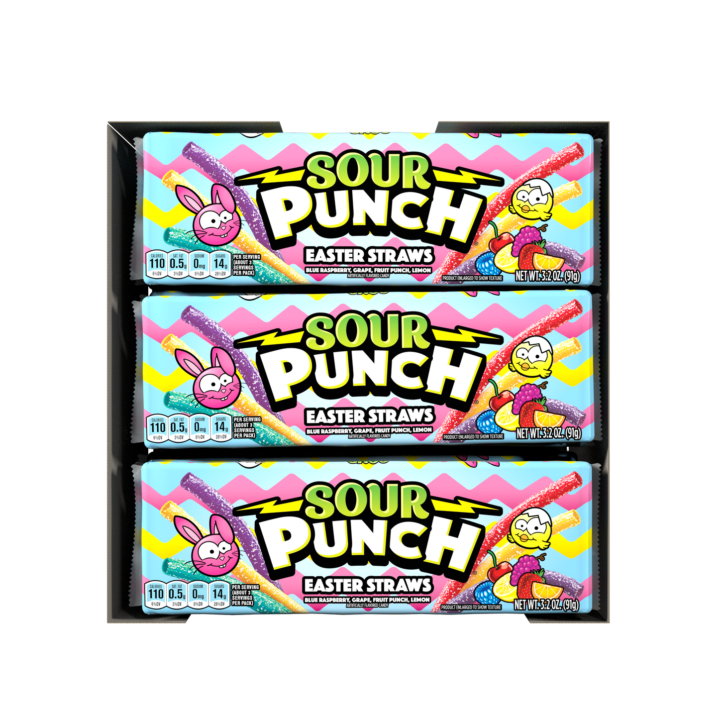 Wholesale Sour Punch Easter Straws 3.2oz Trays- Bulk