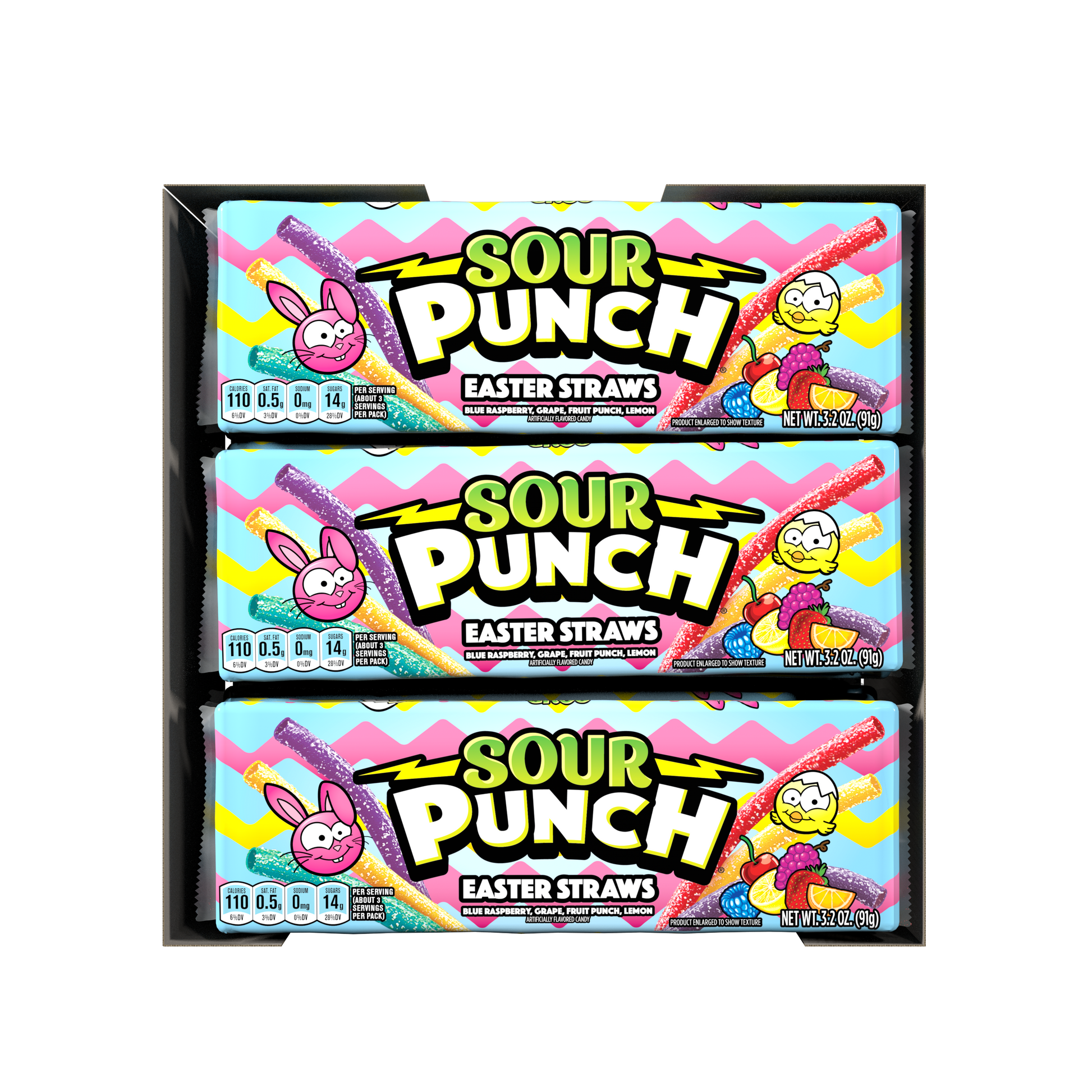 Wholesale Sour Punch Easter Straws 3.2oz Trays- Bulk