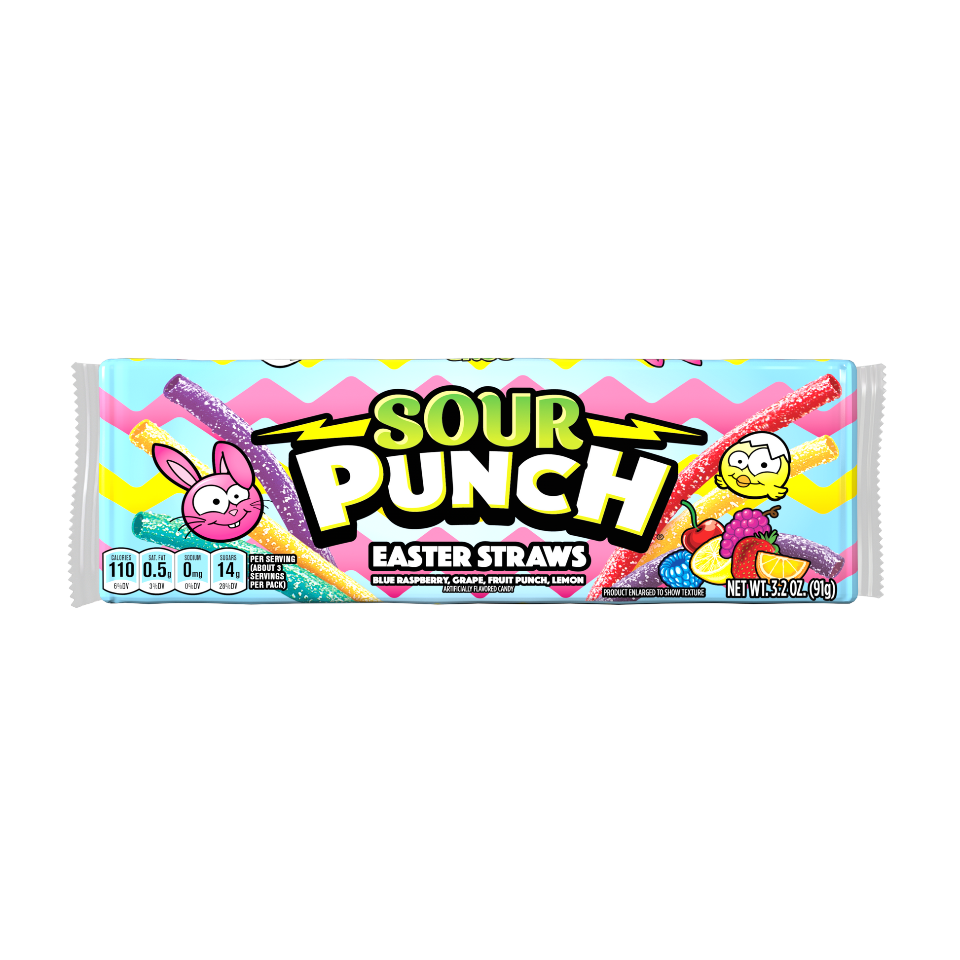 Wholesale Sour Punch Easter Straws 3.2oz Trays- Bulk