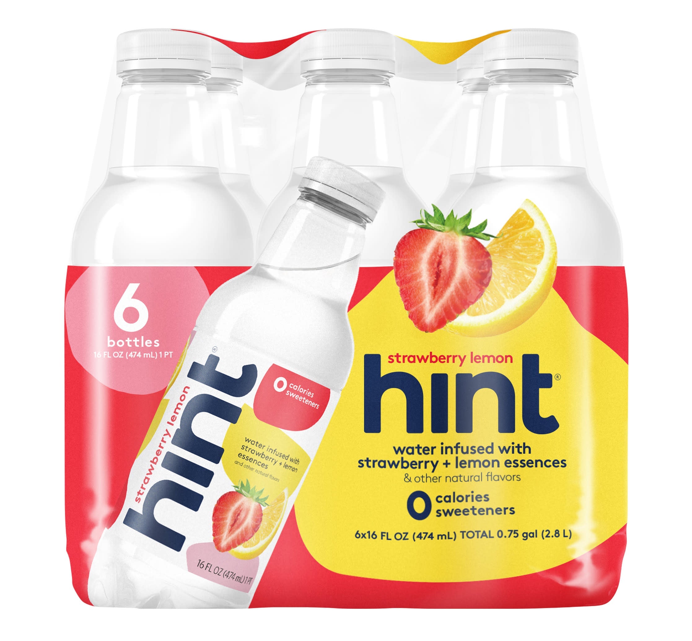 Wholesale Hint 4/6Pk 16Oz Strawberry Lemon-24 Ct Case Bulk