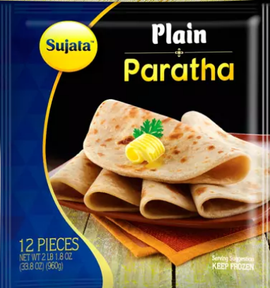 Wholesale Sujata Plain Paratha 12 Pc 2 lb- Bulk
