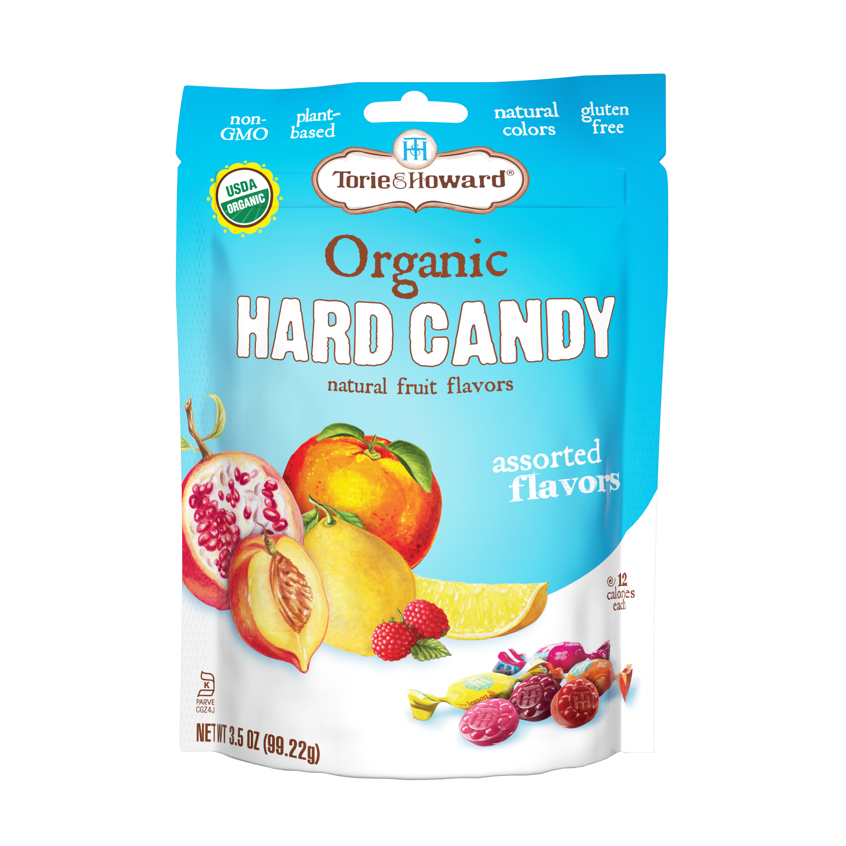 Torie & Howard Assorted Organic Hard Candy 3.5oz Stand Up Bags