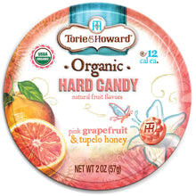 Wholesale Torie & Howard Grapefruit and Tupelo Honey Organic Hard Candy Tins 2oz Tins- Bulk