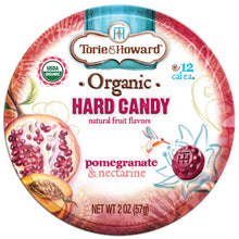Wholesale Torie & Howard Pomegranate & Nectarine Organic Hard Candy Tins 2oz Tins- Bulk