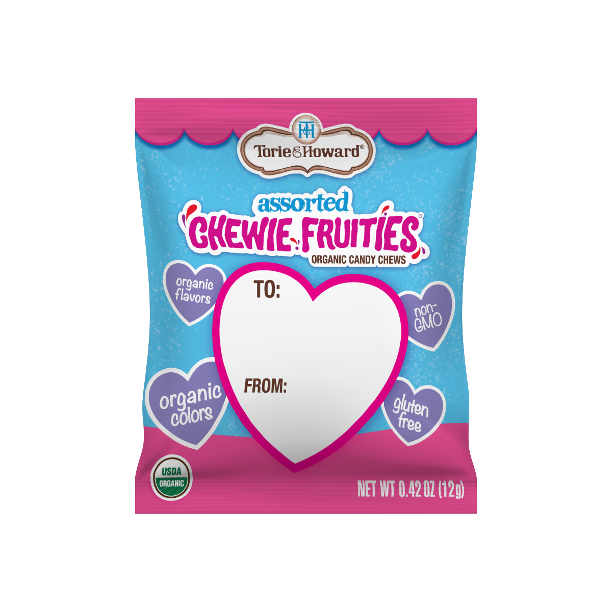 Torie & Howard Organic Chewie Fruities® Valentine Candy Assorted Original & Sour Flavors 8.46oz