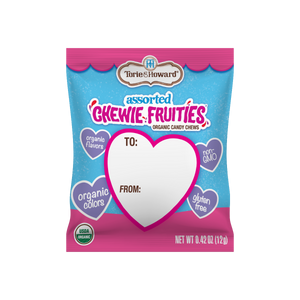 Wholesale Torie & Howard Organic Chewie Fruities® Valentine Candy Assorted Original & Sour Flavors 8.46oz-12ct case Bulk