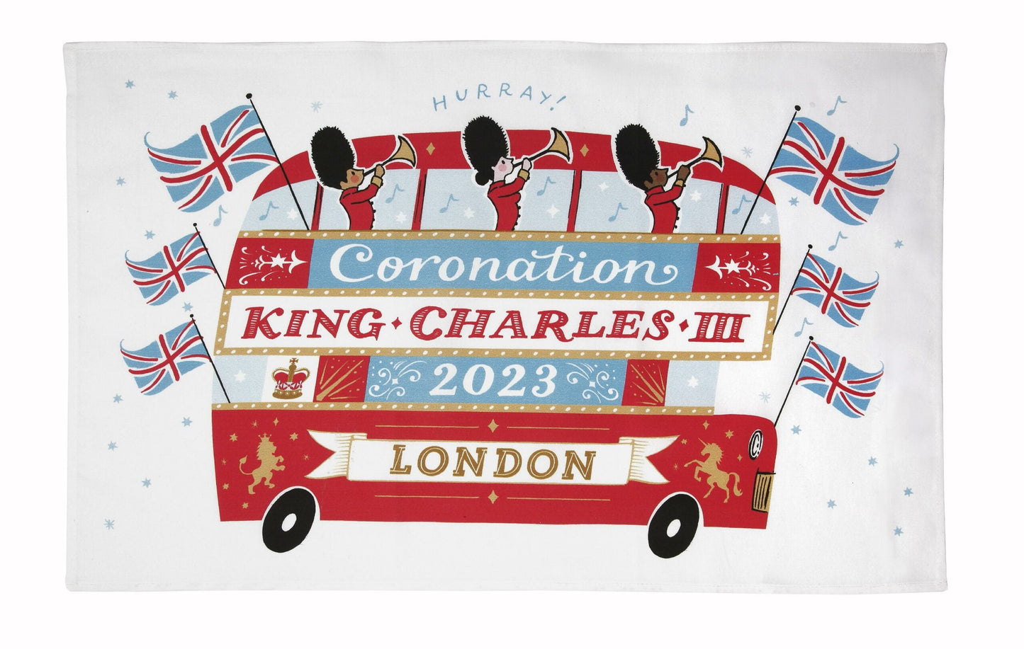 Wholesale Alice Tait Coronation Tea Towel Bus- Bulk