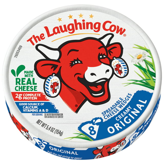 The Laughing Cow Original Spreadable Swiss Cheese Wedge 6oz 12ct