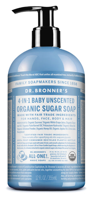 Dr. Bronner's Organic Sugar Poap 12oz