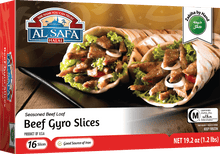 Wholesale Al Safa Halal Beef Gyro Slices 1.2lb- Bulk