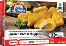 Wholesale Al Safa Halal Chicken Breast Nuggets 1.3lb- Bulk