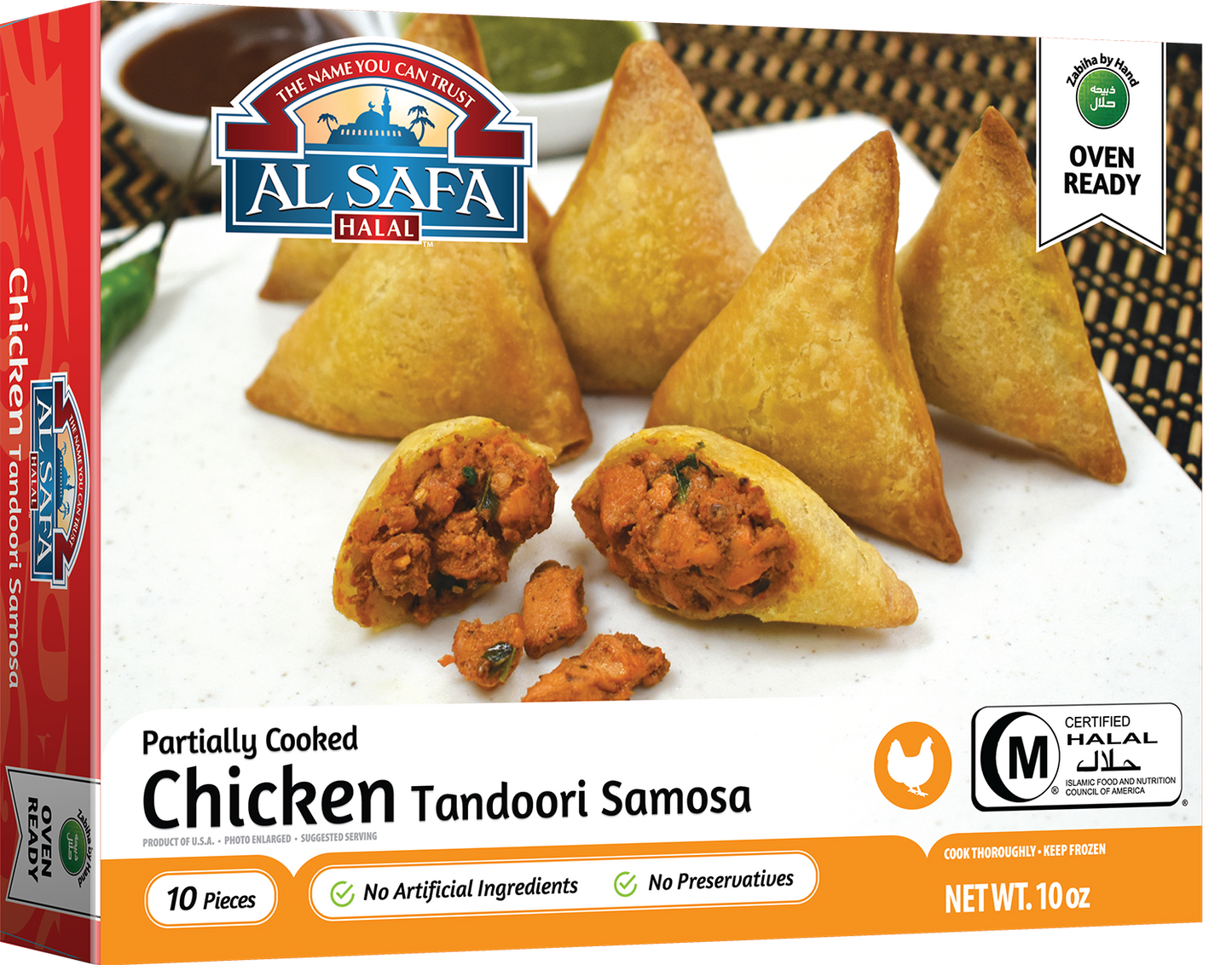 Al Safa Halal Chicken Tandoori Samosa 10oz