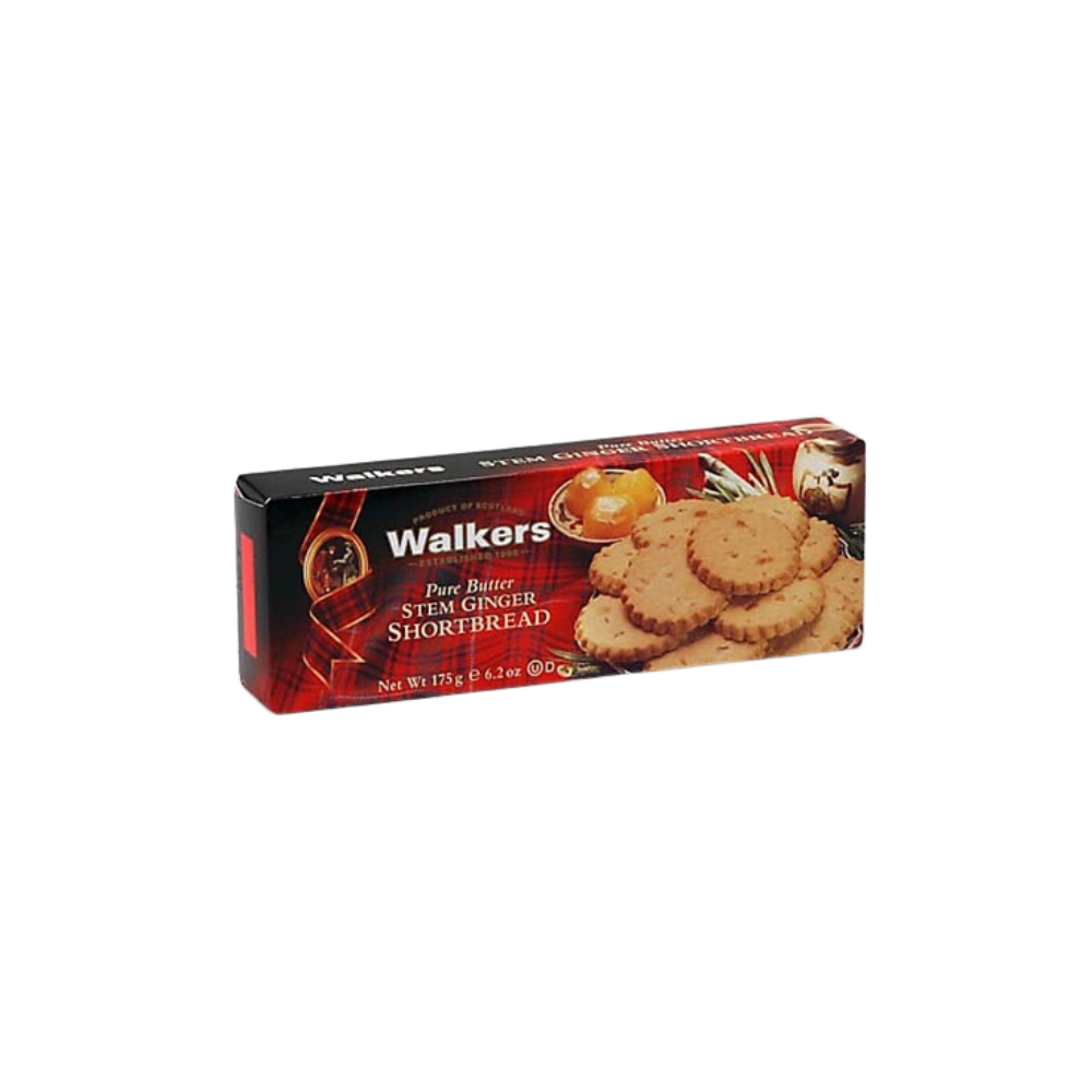 Walkers Stem Ginger Shortbread Cookies 6.2 oz