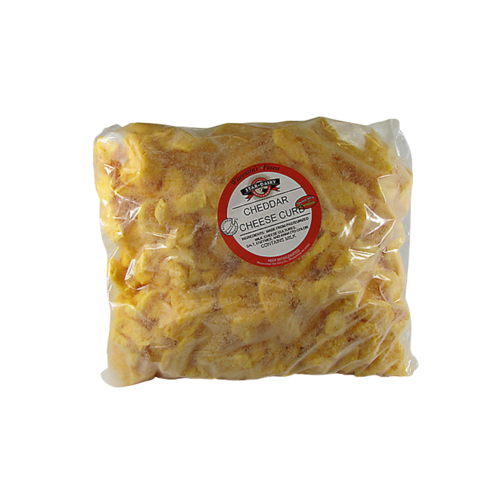 Weyauwega Cheddar Cheese Curd Colored 5 lbs Bag