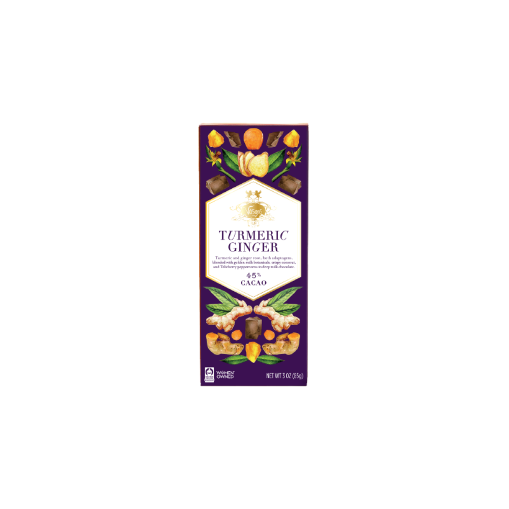 Wholesale Vosges Haut-Chocolat Turmeric Ginger Chocolate Bar 3 oz Box-12ct Case Bulk