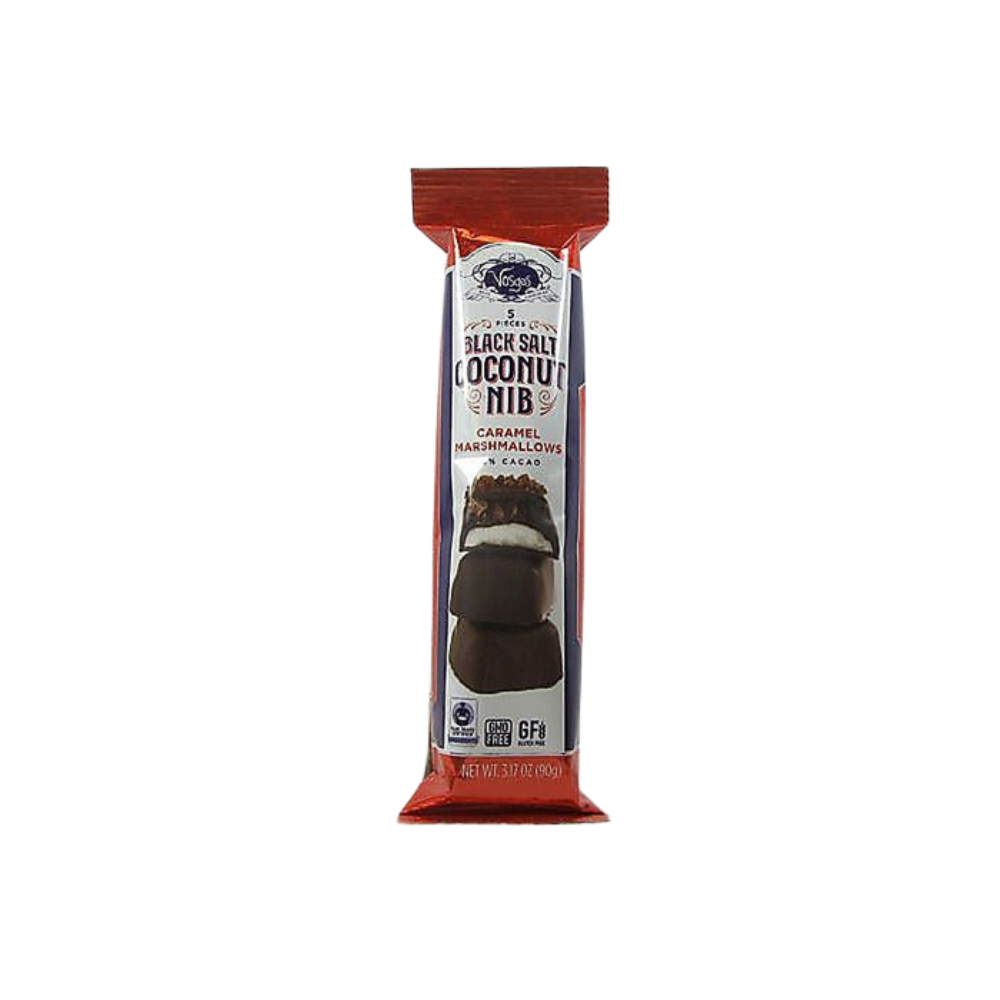 Wholesale Vosges Haut-Chocolat Black Sea Salt Coconut Nib Caramel Marshies 2.5 oz-12ct Case Bulk